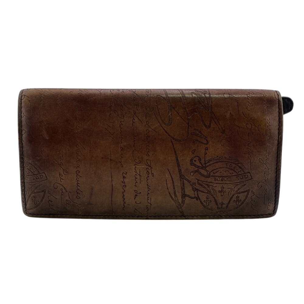 ベルルッティ Berluti 長財布 カリグラフィ ロングウォレット 二つ折り ブラウン