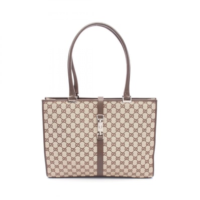 グッチ GUCCI GGキャンバス トートバッグ バッグ キャンバス レザー レディース ベージュ系 / ブラウン系 002・1074 【中古】