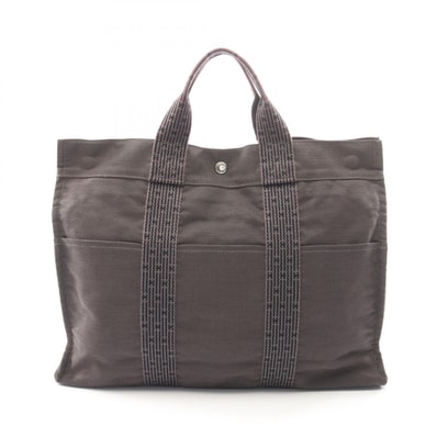エルメス HERMES エールラインMM トートバッグ バッグ ナイロンキャンバス メンズ レディース グレー系 【中古】