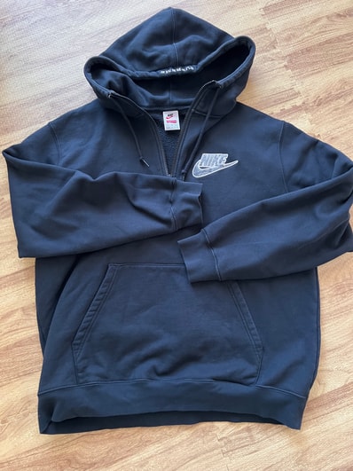 Supreme / Nike® Half Zip Hooded Sweatshirt "Black"