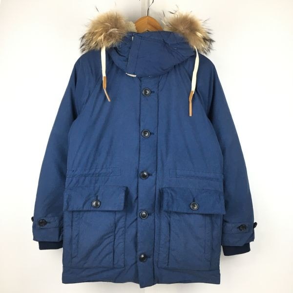 BEAMS/ビームス【メンズS】80%ダウンコート/アウター/ジャケット モッズコート/アウター型 ネイビー/紺 管NO.A9-48