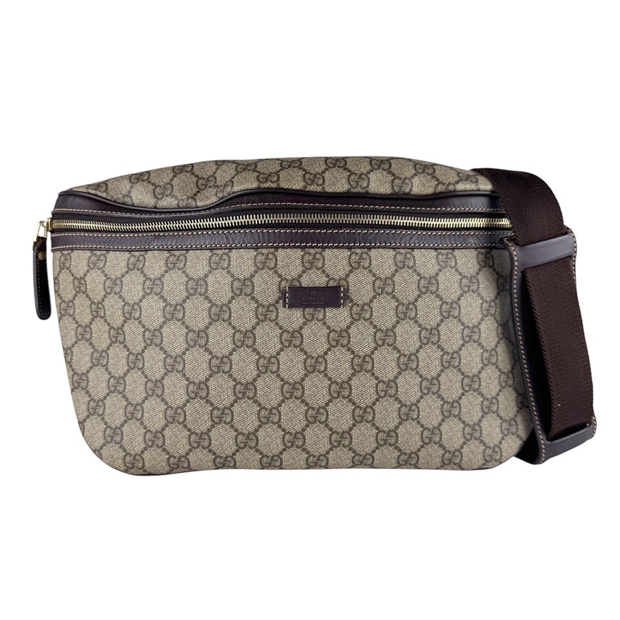 グッチ GUCCI ボディバッグ GGスプリームキャンバス ブラウン メンズ 211110【中古】 z9873