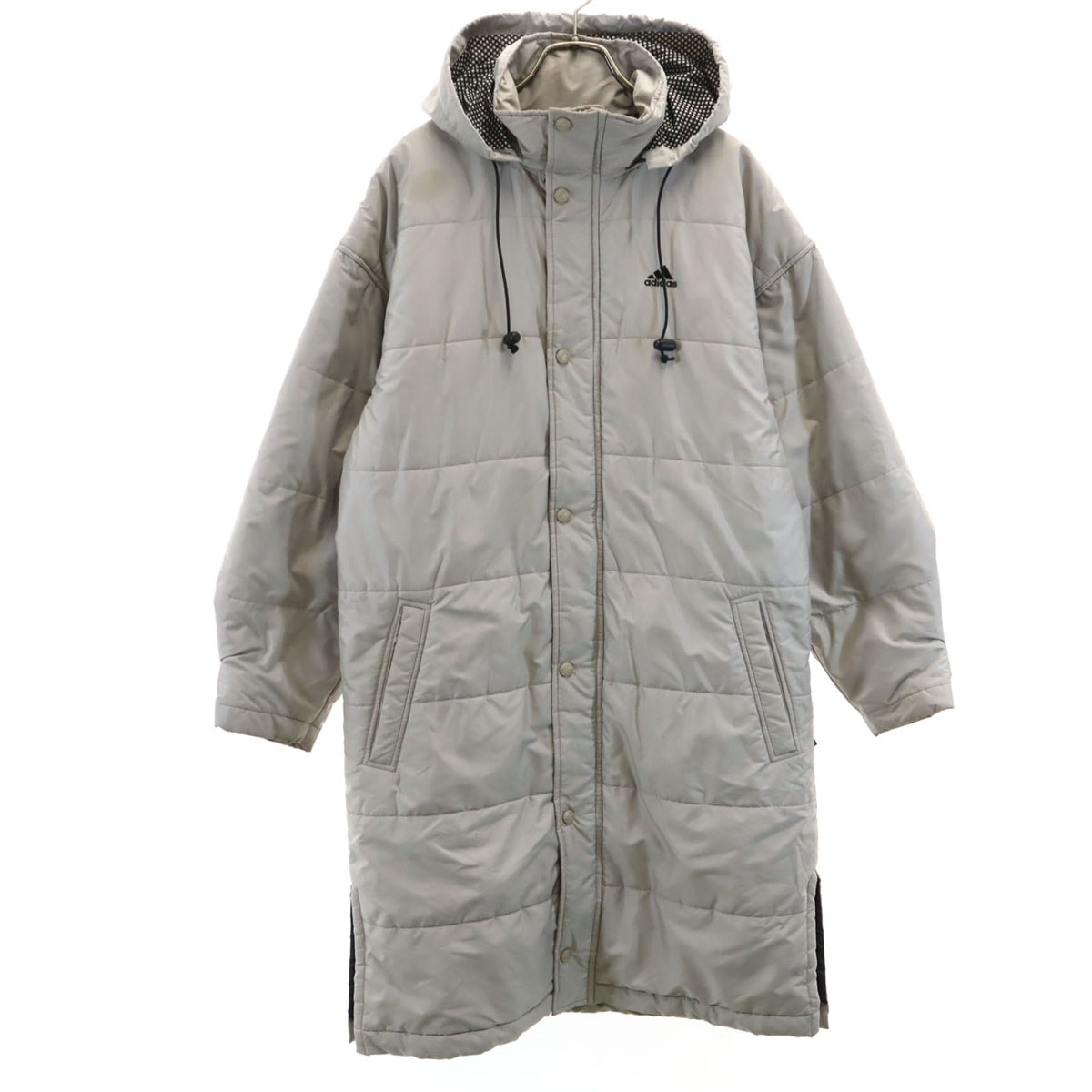 adidas アディダス 中綿コート S グレージュ