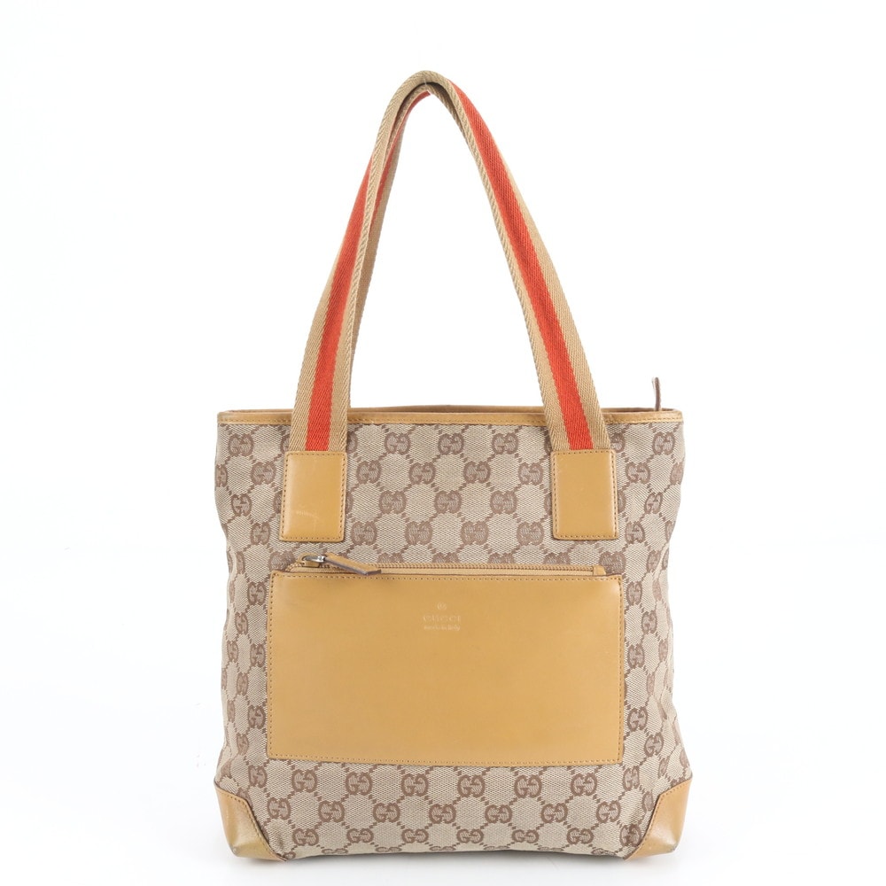 ■極美品 グッチ GGキャンバス 019 0402 トート バッグ