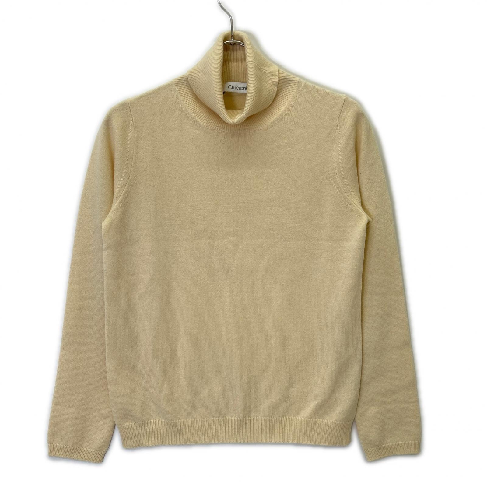 クルチアーニ JD2102 ベージュ カシミヤ ハイゲージ ハイネックニット 42