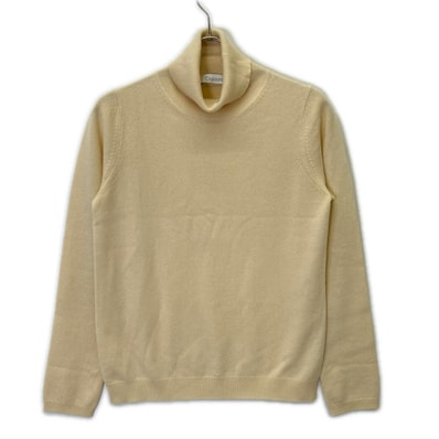 クルチアーニ JD2102 ベージュ カシミヤ ハイゲージ ハイネックニット 42