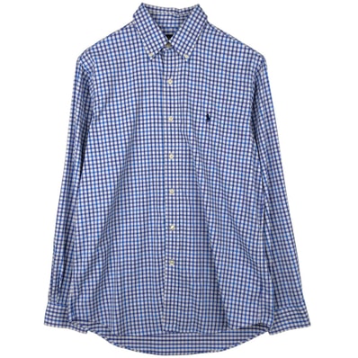 古着 ラルフローレン Ralph Lauren POLO RALPH LAUREN CLASSIC FIT 長袖 ボタンダウンチェックシャツ メンズM相当/eaa622257