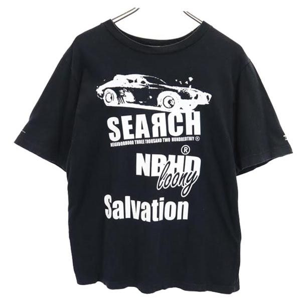 NEIGHBORHOOD ネイバーフッド 両面 プリント 半袖 Tシャツ S 黒