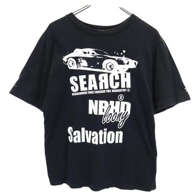 NEIGHBORHOOD ネイバーフッド 両面 プリント 半袖 Tシャツ S 黒