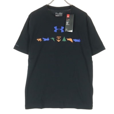 未使用 UNDER ARMOUR アンダーアーマー 宇宙戦艦ヤマト コラボ 半袖 Tシャツ SM ブラック 外袋付き
