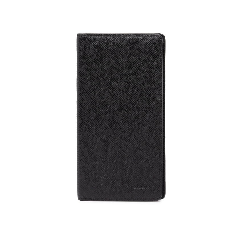 ルイ ヴィトン タイガ ポルトフォイユ ブラザ 二つ折り 長財布 M30501 ブラック レザー メンズ LOUIS VUITTON 中古