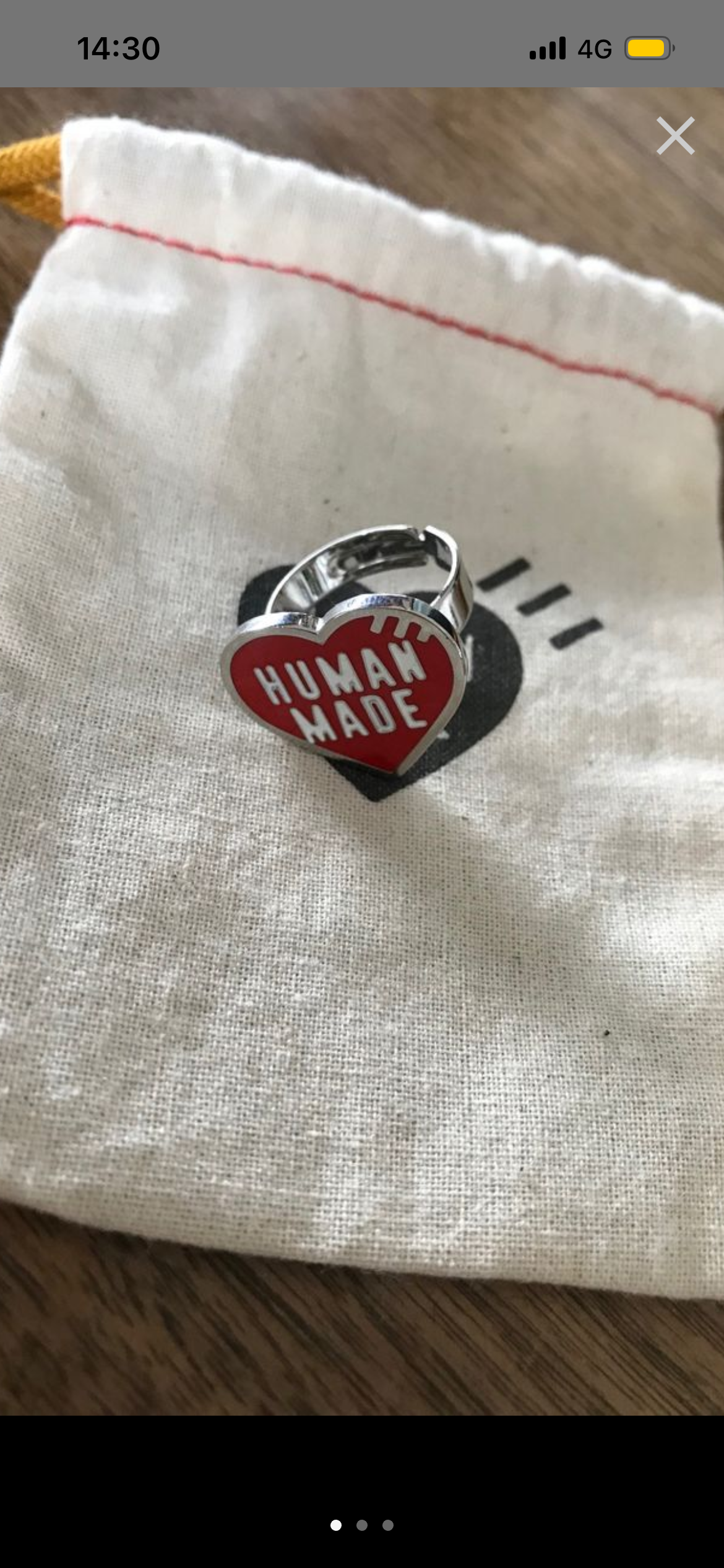 ヒューマン メイド ハート リング "レッド" HM23GD051