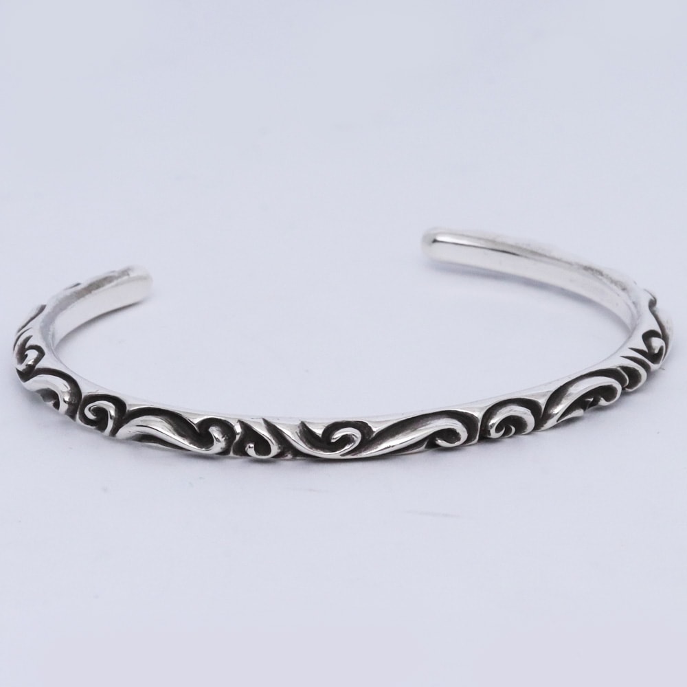 Chrome Hearts Scroll Band Bangle "Silver"