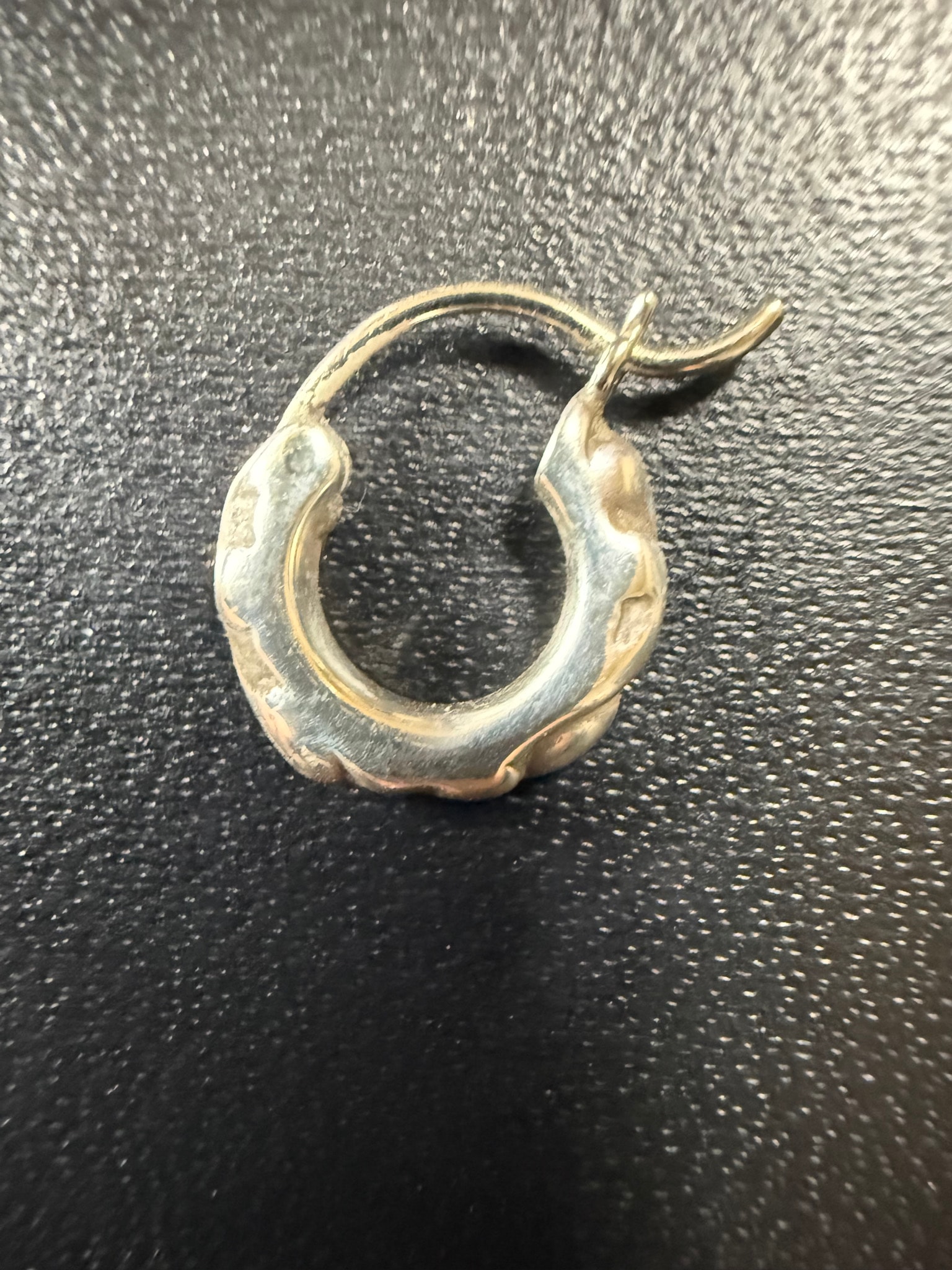 Chrome Hearts Hoop Scroll Tiny Earrings "Silver"