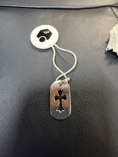 Chrome Hearts Dog Tag Small Cut Out Cross "Silver"