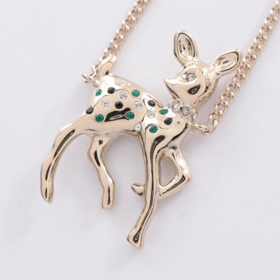 シャネル CHANEL ココマーク ネックレス ジュエリー GP(ゴールドメッキ) フェイクパール / ラインストーン レディース ゴールド系 / ホワイト系 / ブラック系 【中古】