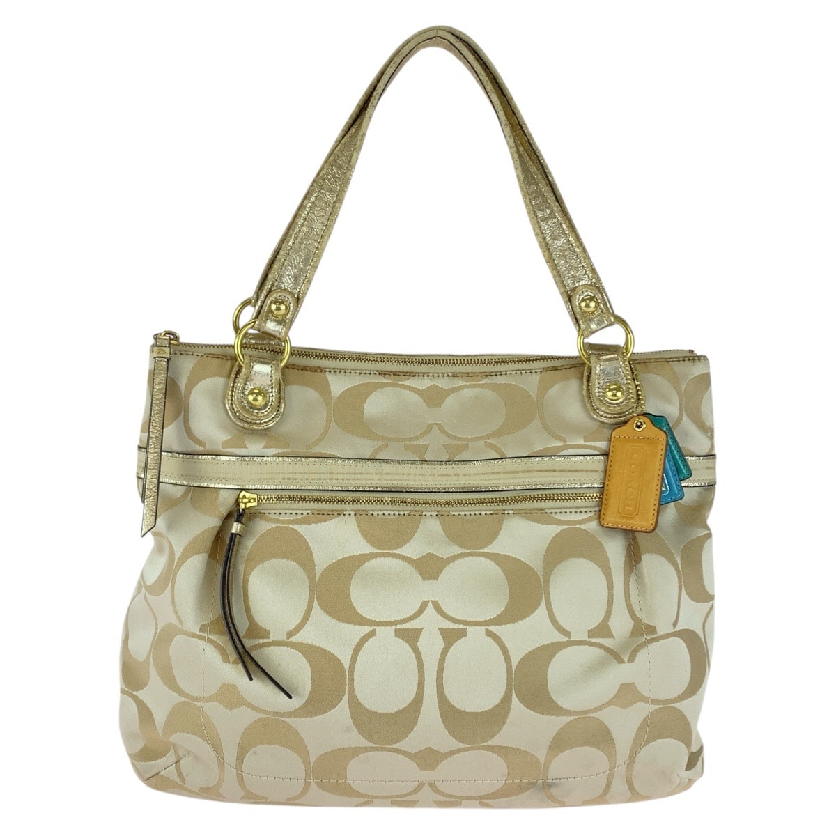COACH 美品 coach コーチ シグネチャー シルバー ゴールド