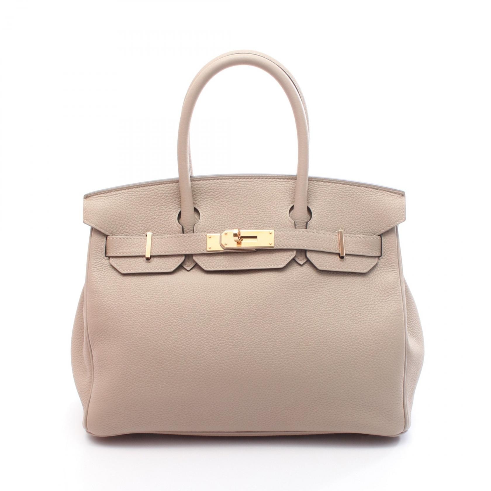 エルメス HERMES バーキン30 ハンドバッグ バッグ レザー トゴ トゴ トゥルティエールグレー C刻印(2018年製造) レディース ベージュ系 【中古】