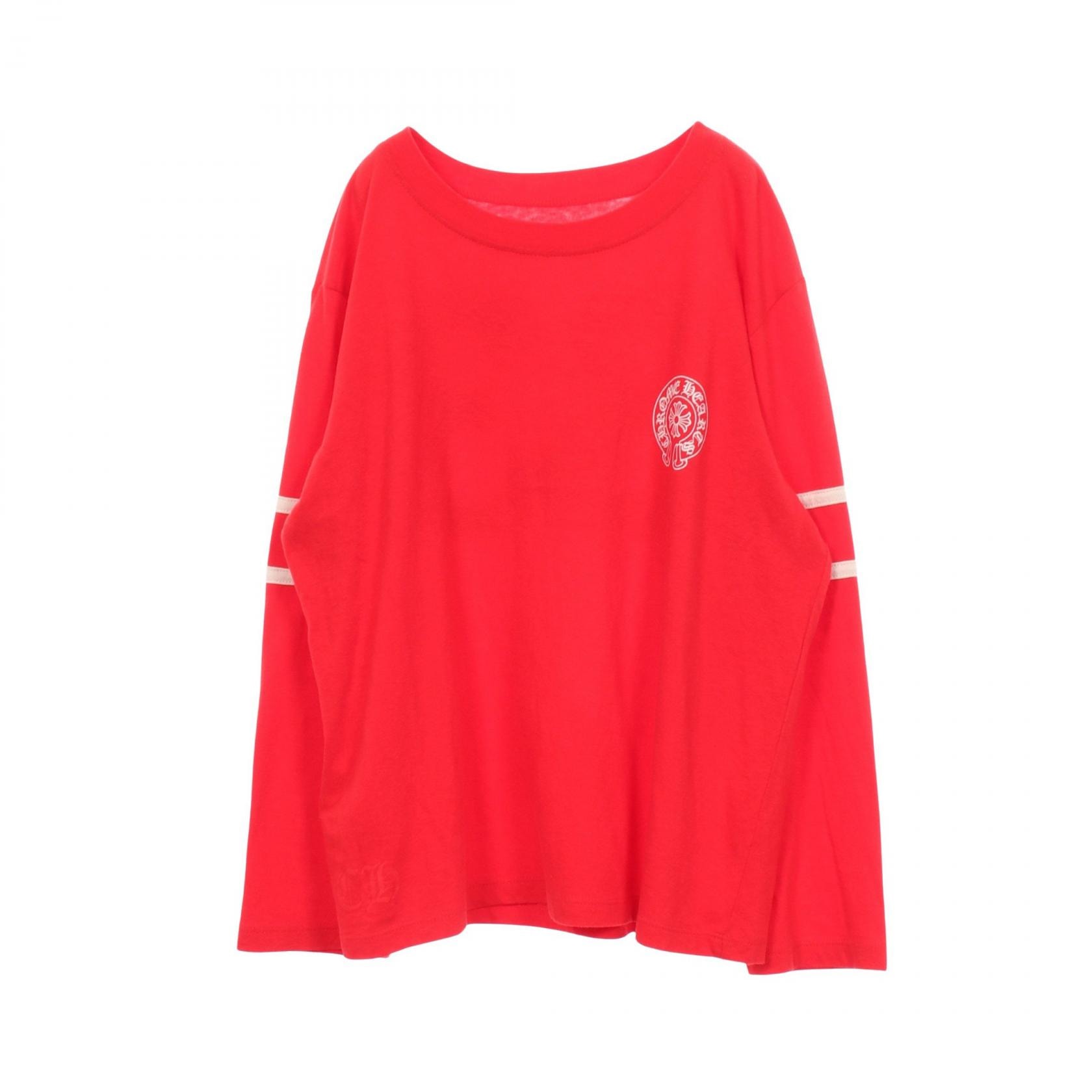 クロムハーツ CHROME HEARTS ホースシュー 33 長袖Tシャツ 衣料品 トップス コットン レディース レッド系 【中古】