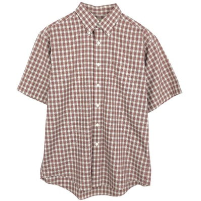 古着 エルエルビーン L.L.Bean 半袖 ボタンダウン チェックシャツ メンズM相当/eaa668770