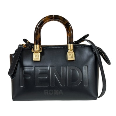 フェンディ バイザウェイ ミニ ショルダーバッグ レザー 8BS067 ブラック レディース FENDI 中古