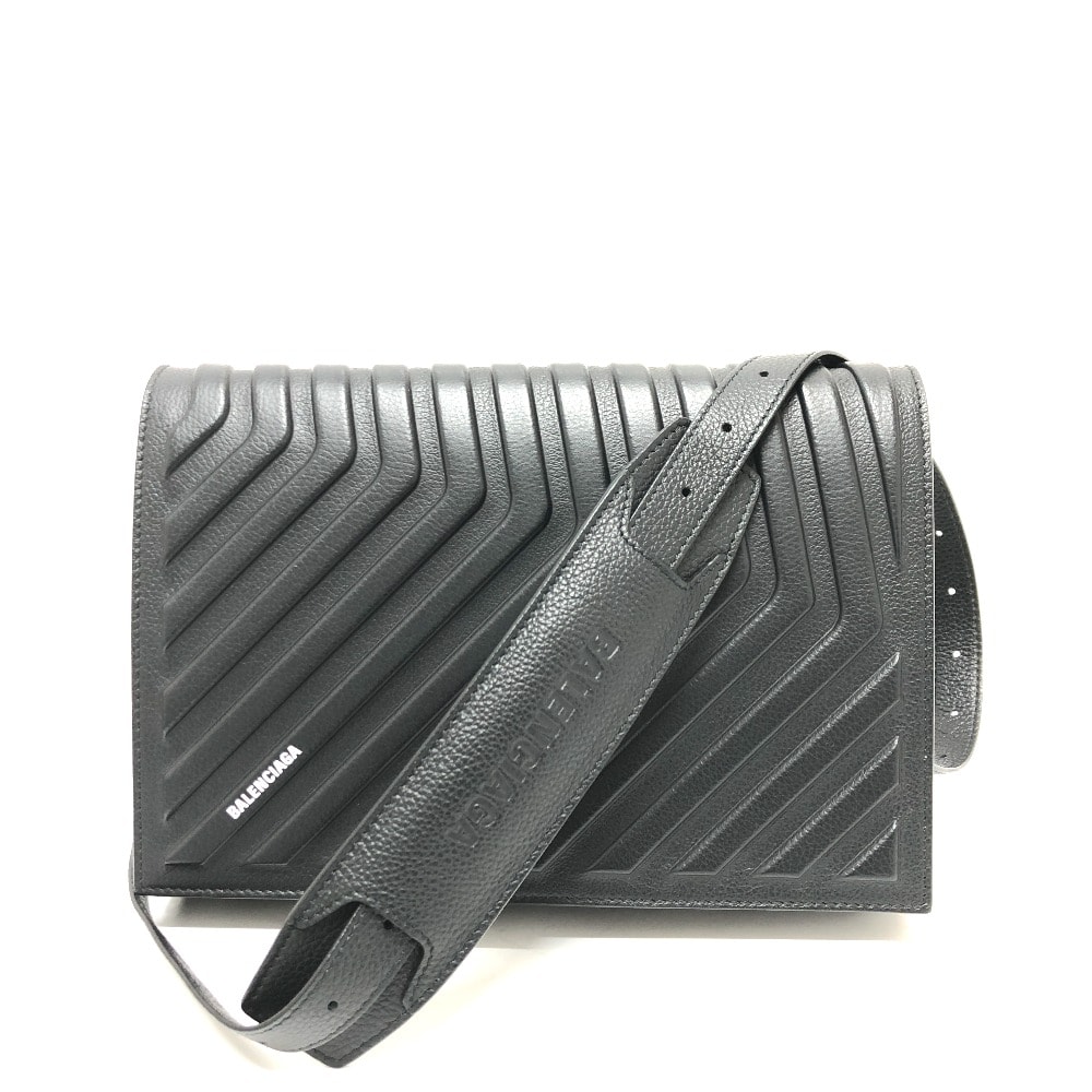 バレンシアガ BALENCIAGA Car Flap カー フラップ 679465 斜め掛けバッグ ショルダーバッグ レザー ブラック