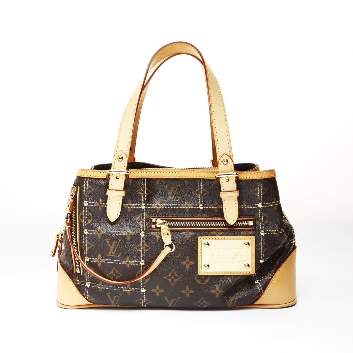 ヴィトン LV 2007年製 モノグラム リヴェット ハンドバッグ【中古】