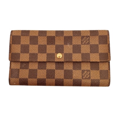 ルイヴィトン LOUIS VUITTON 長財布 ダミエ ポルトモネクレディ ヴィンテージ 二つ折り CA0010 ブラウン