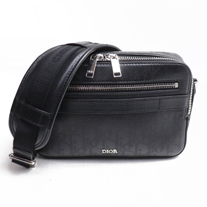 Dior ディオール Safari メッセンジャーバッグ ショルダーバッグ オブリーク ブラック 1ESPO206VPI_H03E メンズ【中古】