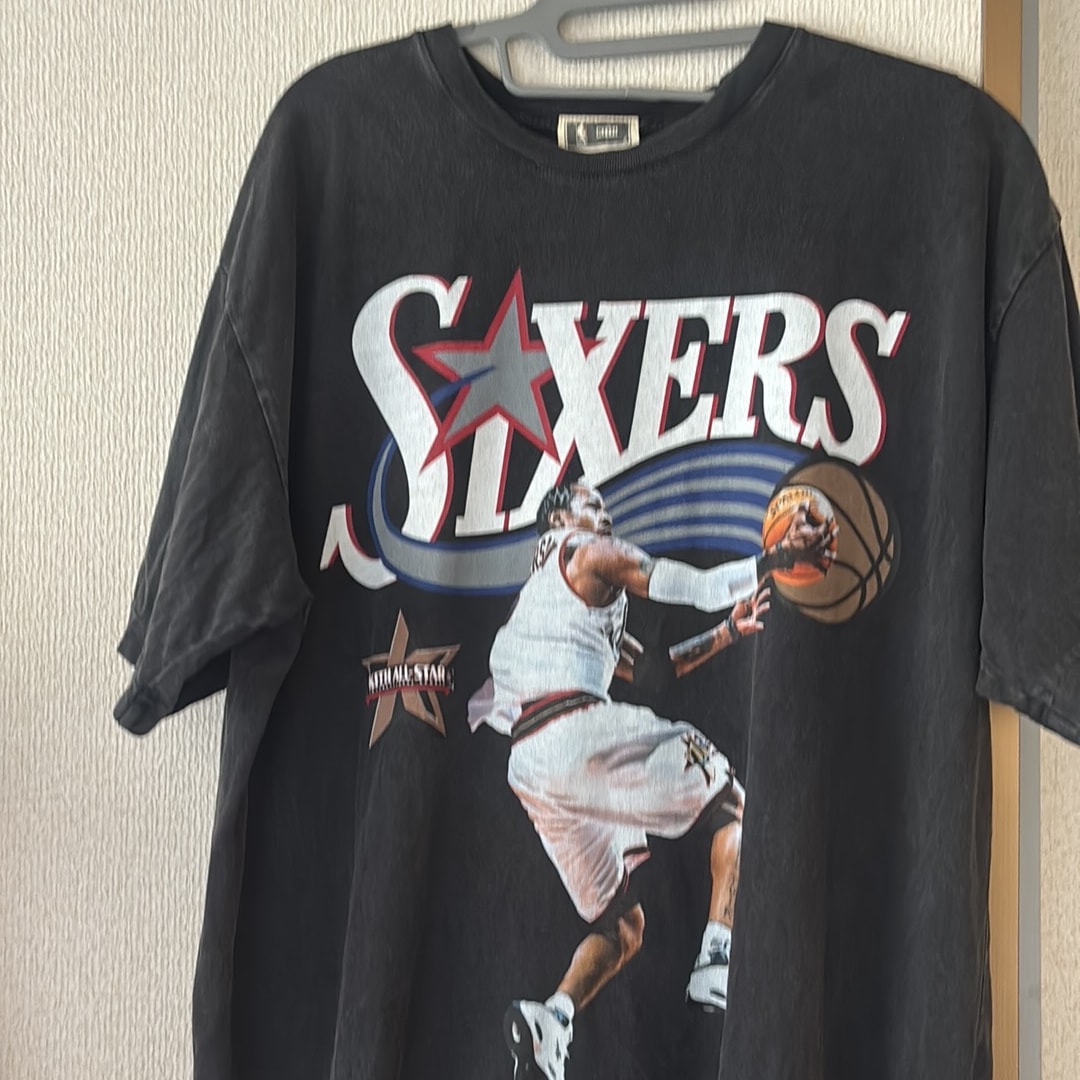 Kith x NBA All-Star Philadelphia 76ers Allen Iverson Vintage Tee "Black"