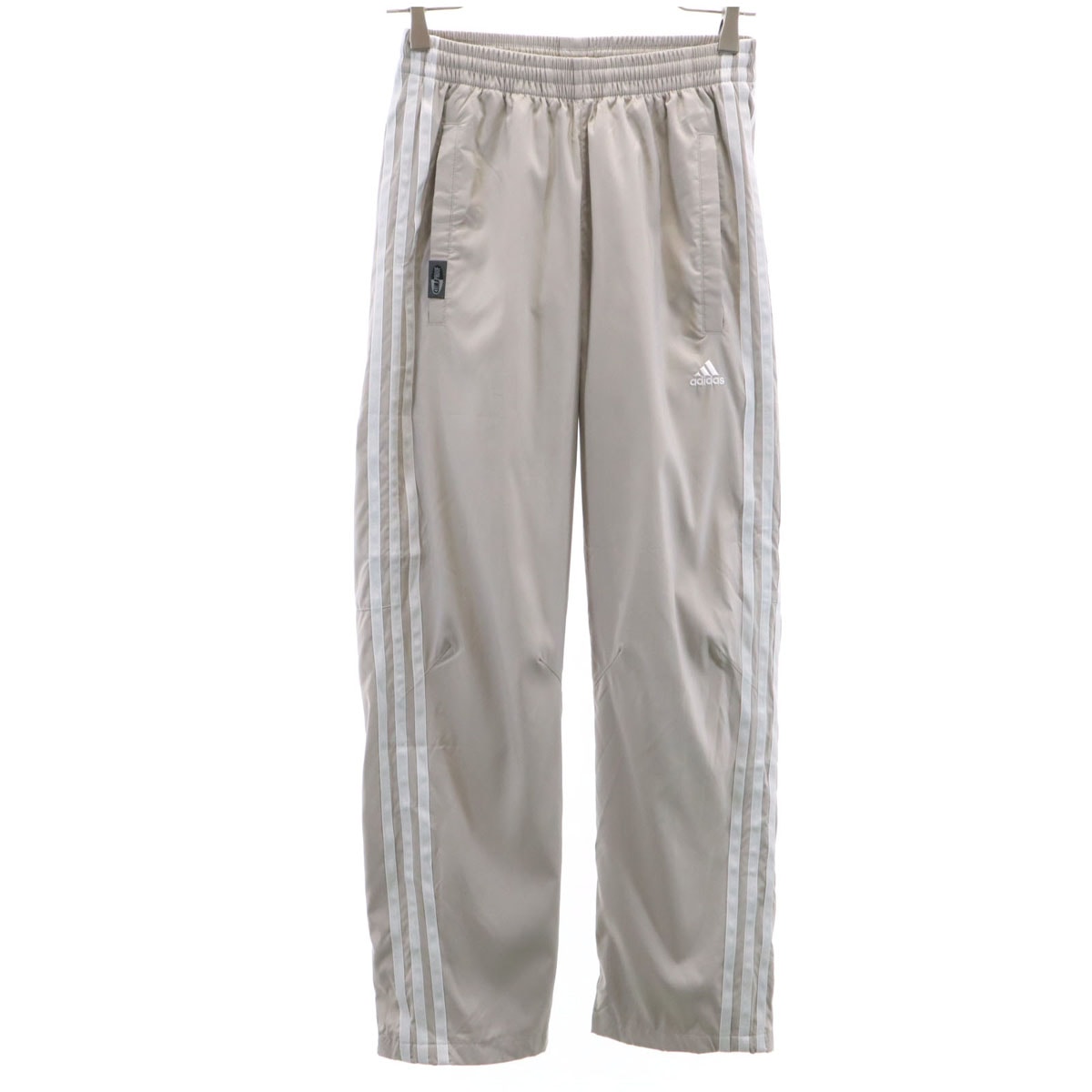 adidas アディダス 日本製 トレーニング ウインドパンツ XS グレー 3ライン 裏メッシュ
