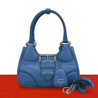 PRADA プラダ Re-Edition 2002 三角ロゴ 金具 レザー ショルダーバッグ ブルー
95006