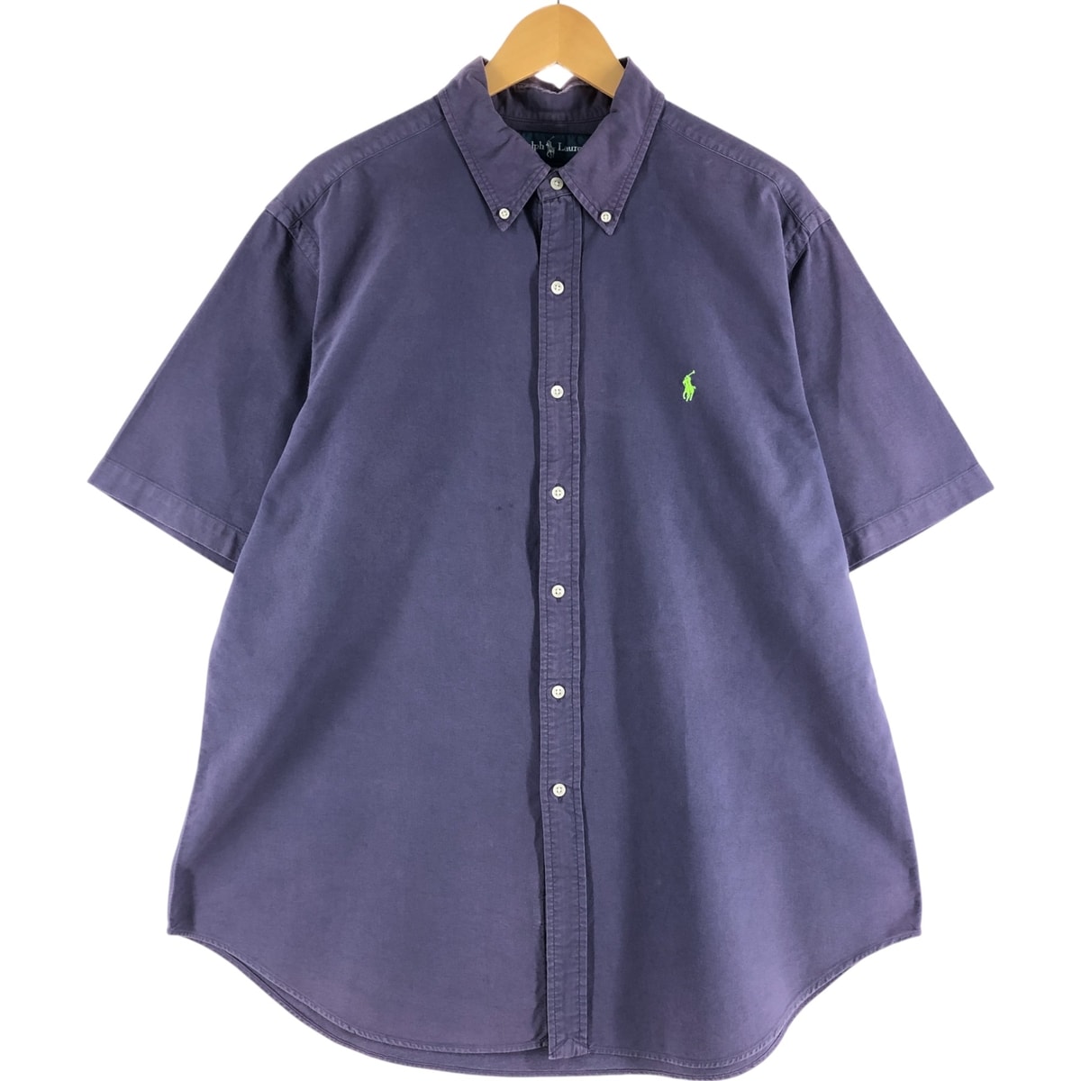 古着 ラルフローレン Ralph Lauren CLASSIC FIT クラシックフィット 半袖 ボタンダウンシャツ メンズXL相当/eaa533002