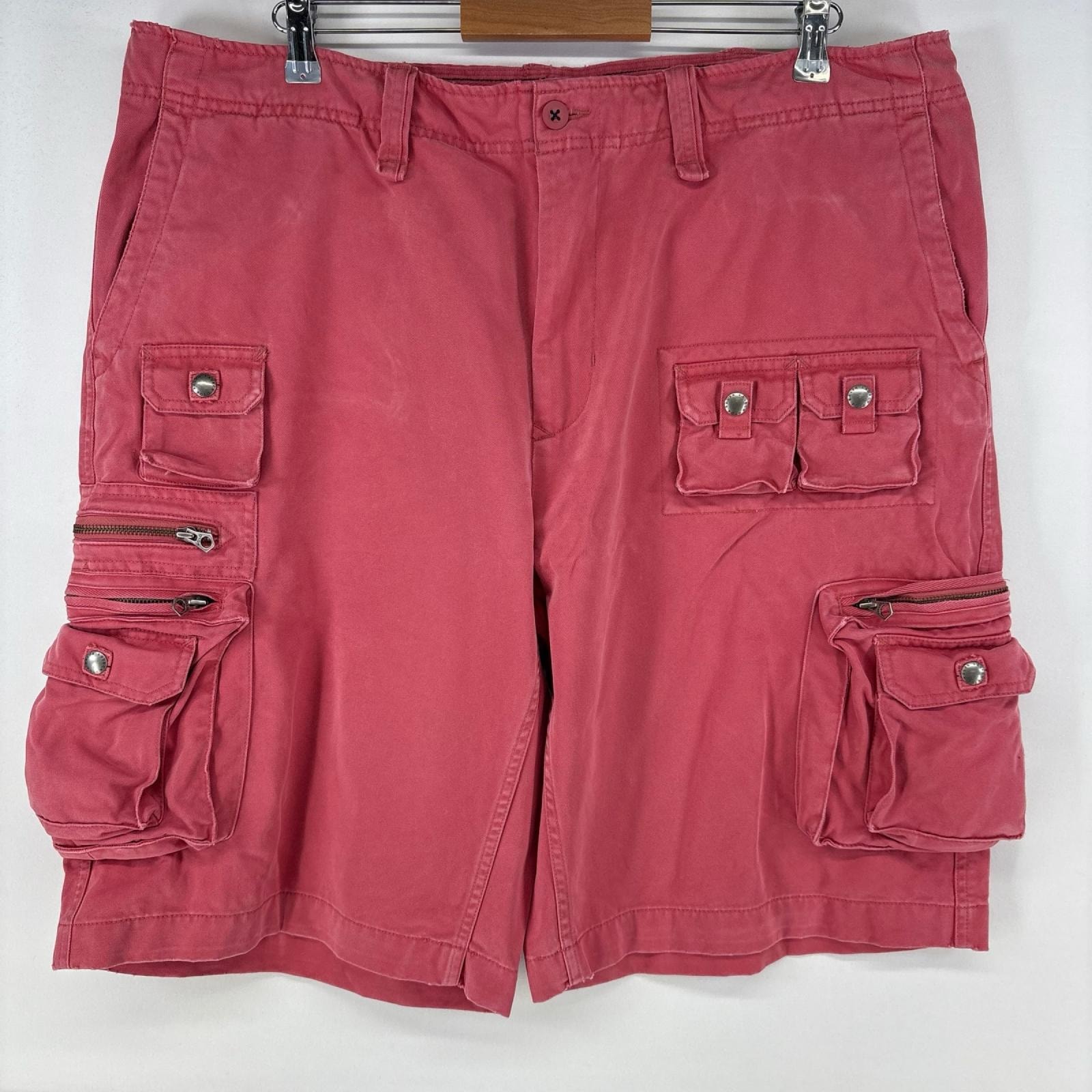 古着 ポロバイラルフローレン Polo by Ralph Lauren ショートパンツ カーゴパンツ 大きい フィッシング ハーフパンツ w42  ピンク メンズ