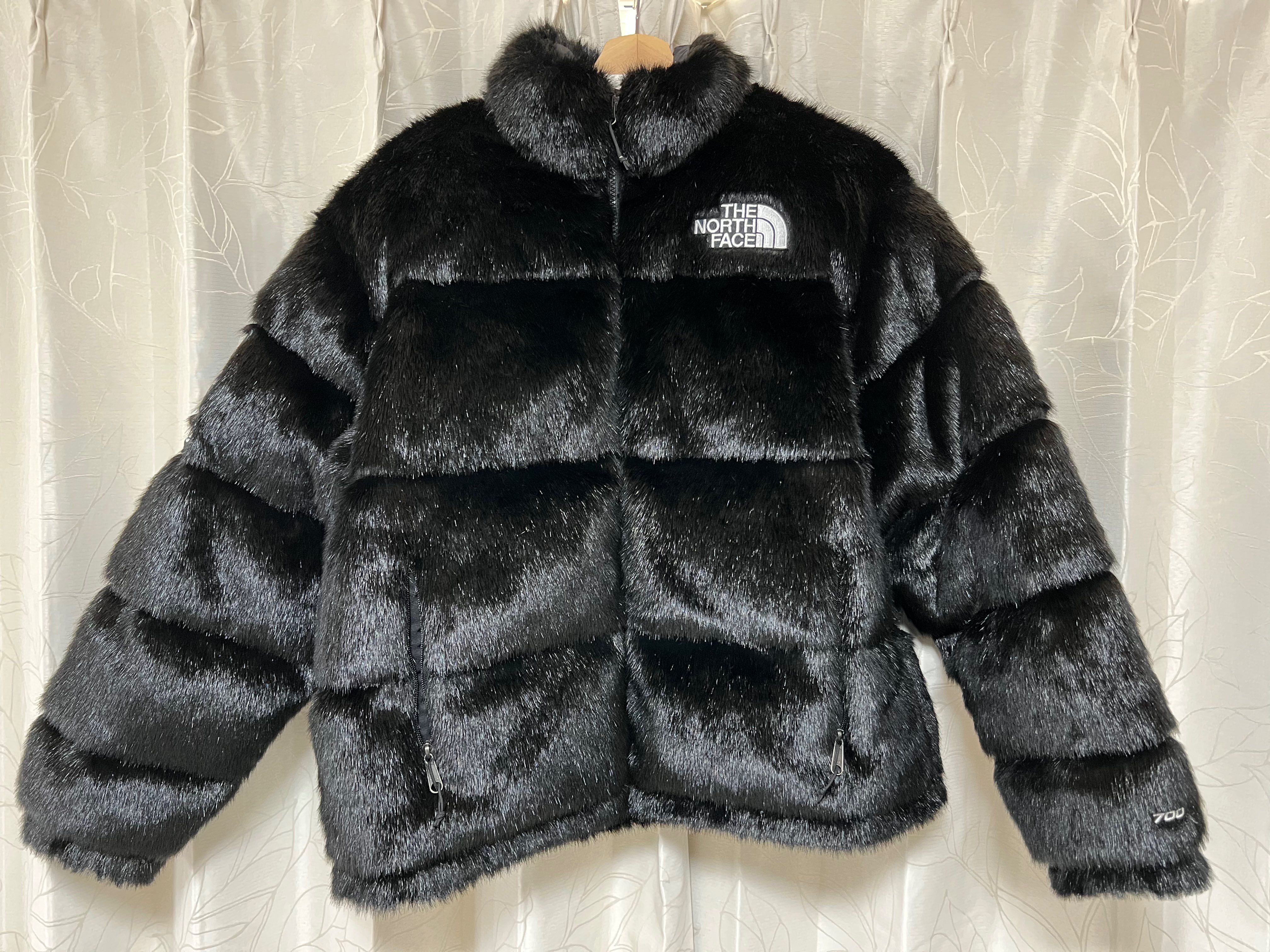 Supreme x The North Face Faux Fur Nuptse Jacket "Black"