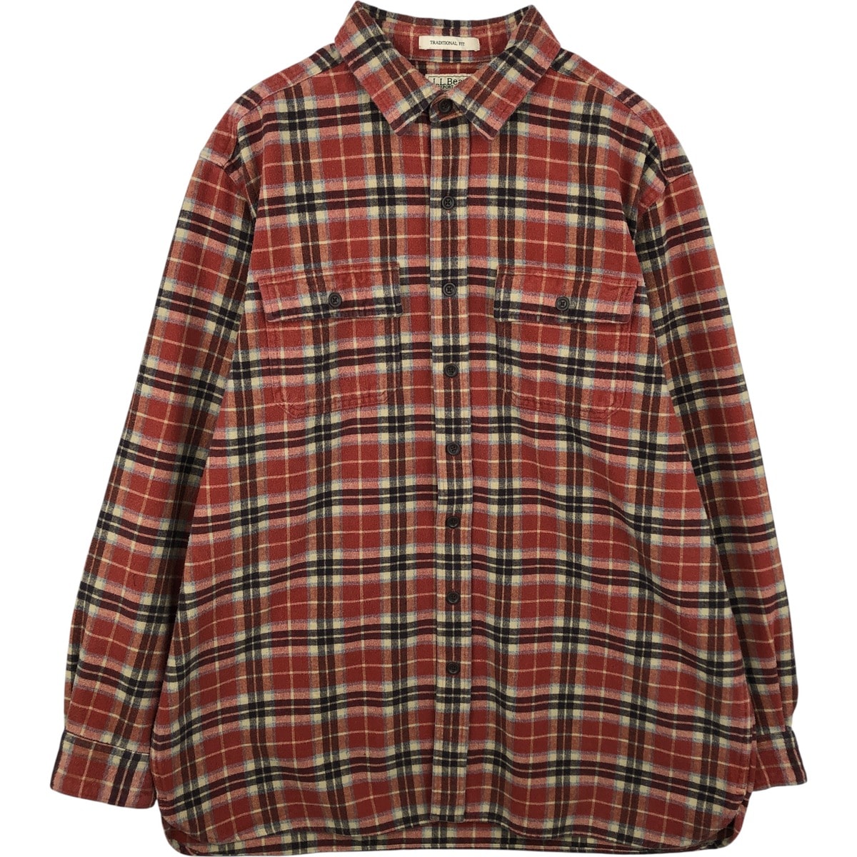 古着 90~00年代 エルエルビーン L.L.Bean CHAMOIS CLOTH SHIRT シャミーシャツ チェック柄 長袖 シャモアクロスシャツ メンズXL相当 ヴィンテージ/eaa615206
