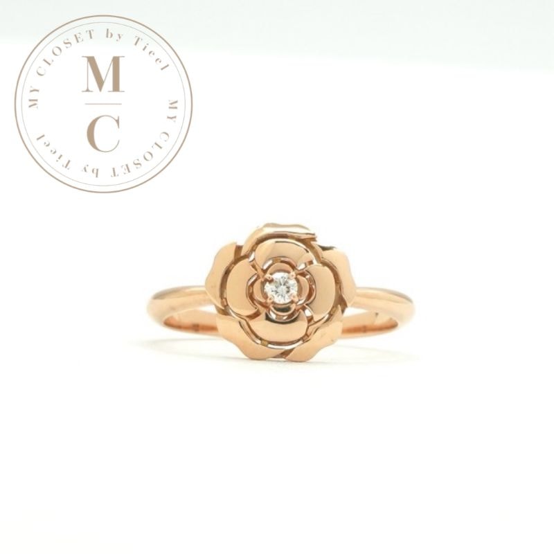 シャネル CHANEL リング 指輪 ピンクゴールド カメリア