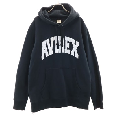 AVIREX アビレックス 長袖 スウェットパーカー XL ネイビー