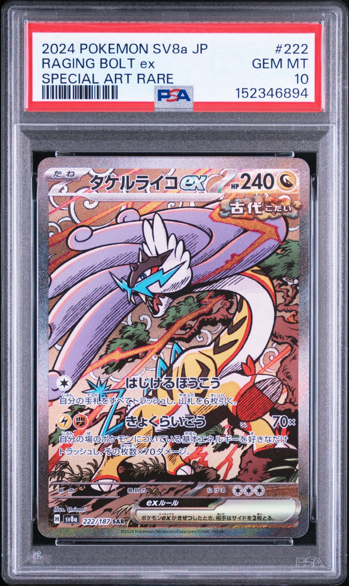 タケルライコex SAR [SV8a 222/187](ハイクラスパック「テラスタル