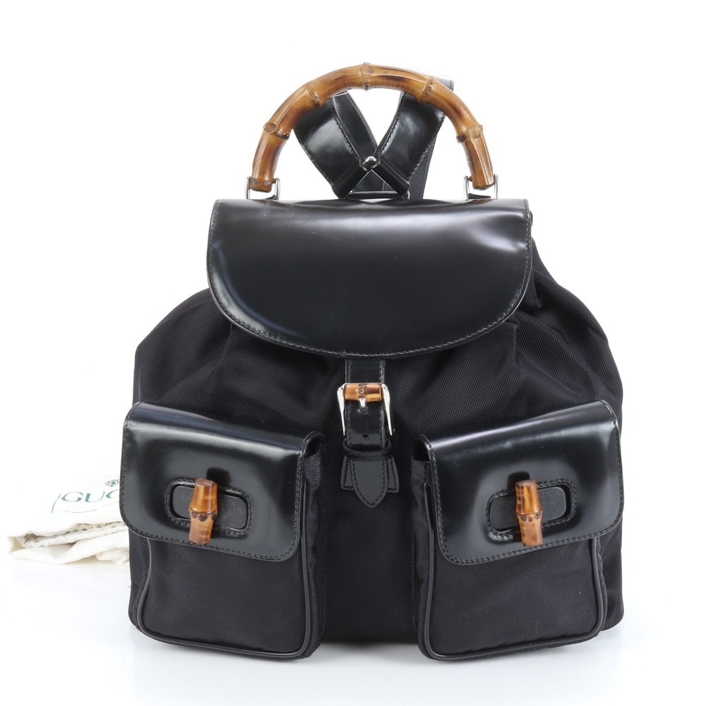 ■極美品 グッチ バンブー 003 1998 リュックサック レザー