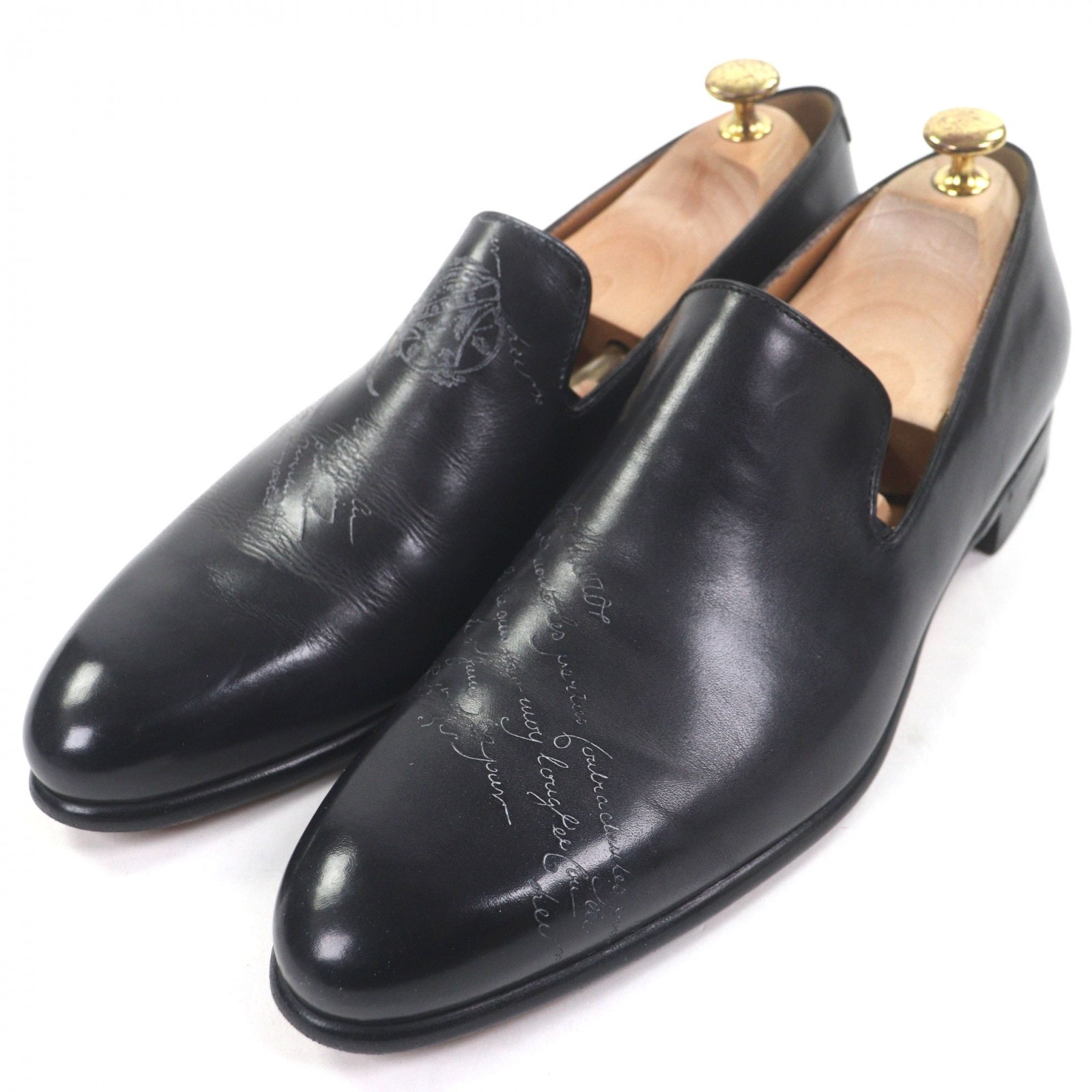 美品 ベルルッティ ローファー ガレ カーシブ スリッパ ブラック 9.5