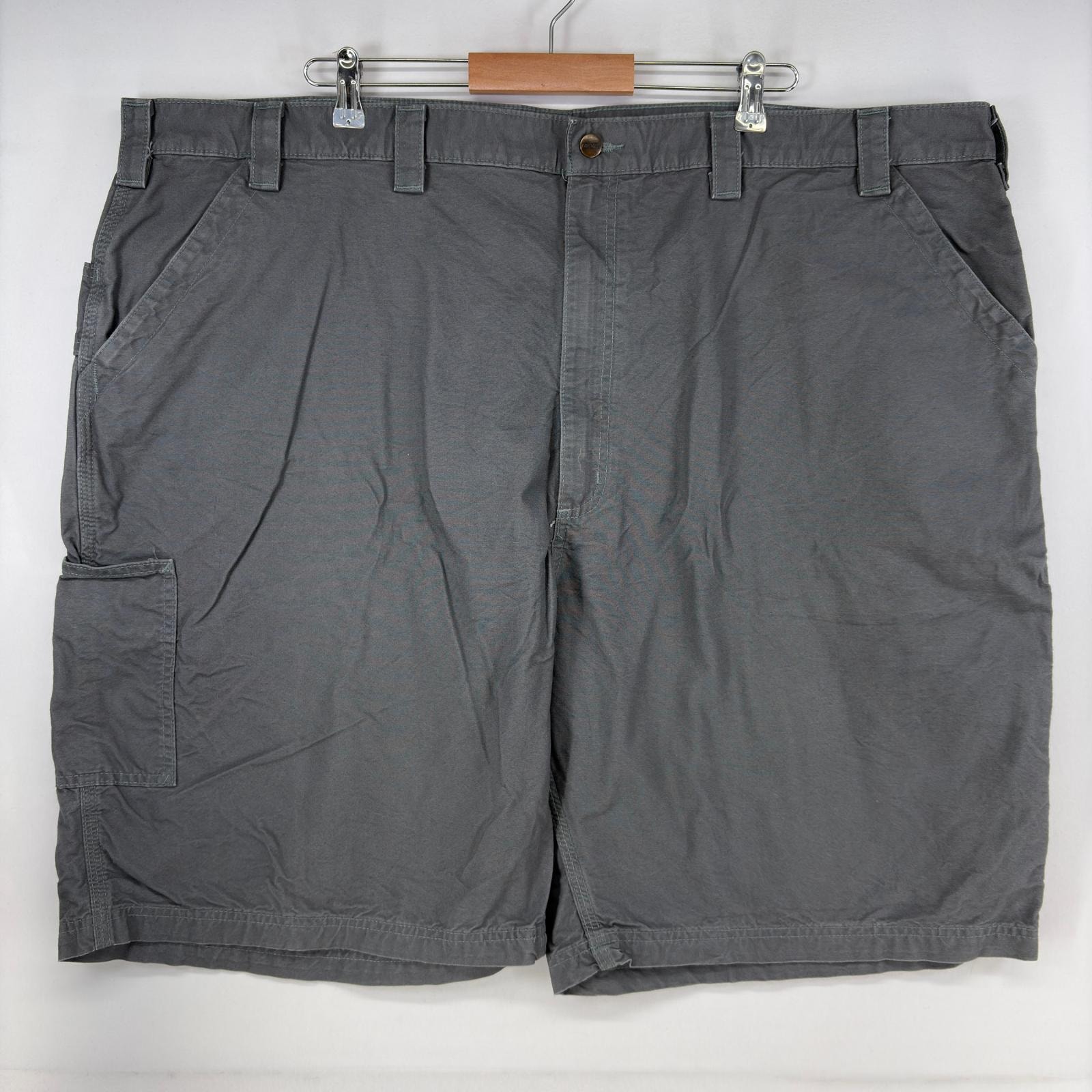 古着 カーハート Carhartt ダック ショートパンツ ペインターパンツ ワンポイントロゴ 大きいサイズ 特大 ワーク w50  グレー メンズ