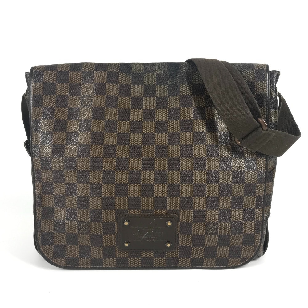 ルイヴィトン LOUIS VUITTON ブルックリンMM ブルックリン MM N51211  ダミエ 斜め掛け フラップ メッセンジャーバッグ ショルダーバッグ ダミエキャンバス エベヌ ブラウン
