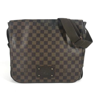 ルイヴィトン LOUIS VUITTON ブルックリンMM ブルックリン MM N51211 ダミエ 斜め掛け フラップ メッセンジャーバッグ ショルダーバッグ ダミエキャンバス エベヌ ブラウン