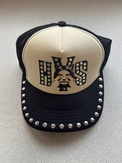 HYSTERIC GLAMOUR See No Evil Studded Mesh Cap "Black"
