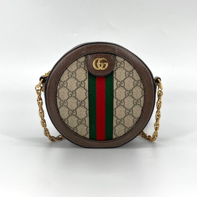 GUCCI(グッチ) オフィディア GGミニ ラウンド 550618 ショルダーバッグ ブラウン