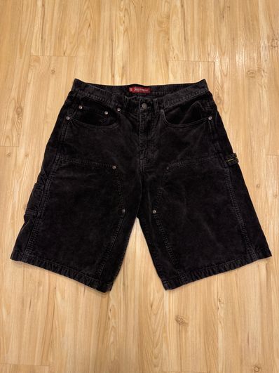 Supreme Washed Corduroy Double Knee Painter Short "Black"