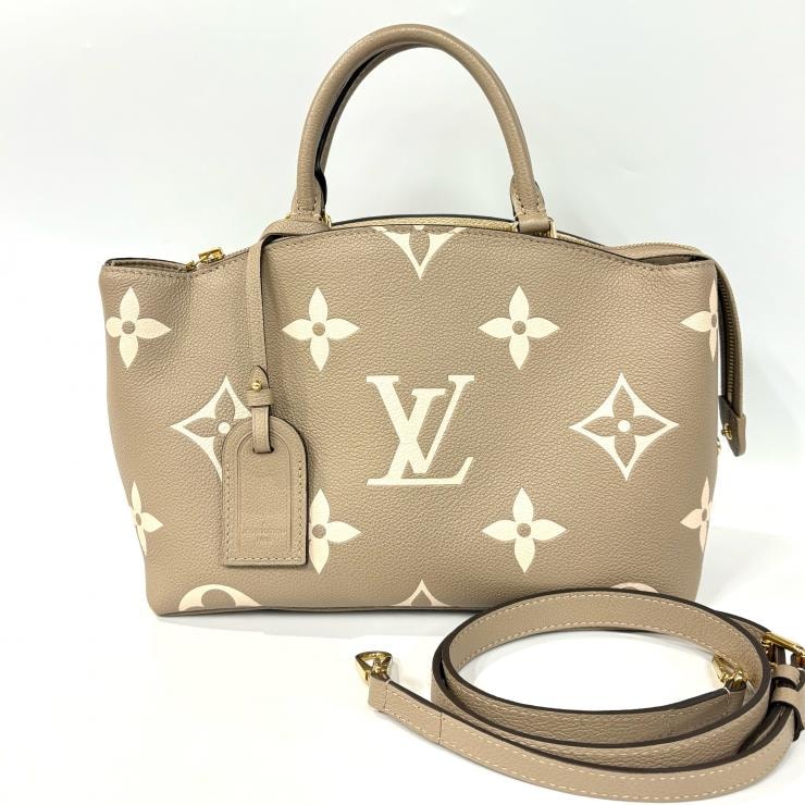 ルイ・ヴィトン LOUIS VUITTON バイカラーモノグラム アンプラント M58914 プティ・パレPM トゥルトレール/クレーム【鑑定済み】正規品