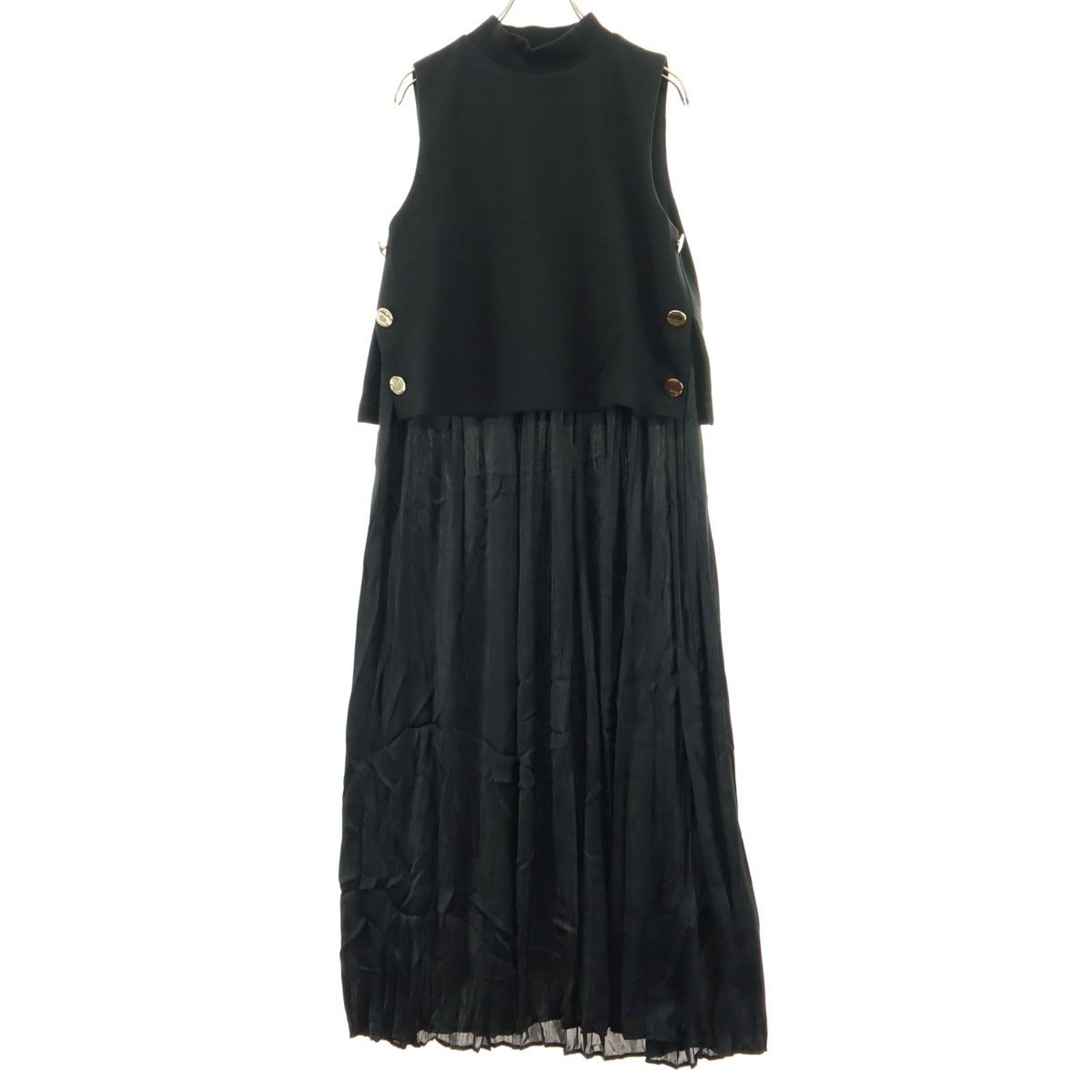 美品 ZARA ノースリーブ ロングワンピース