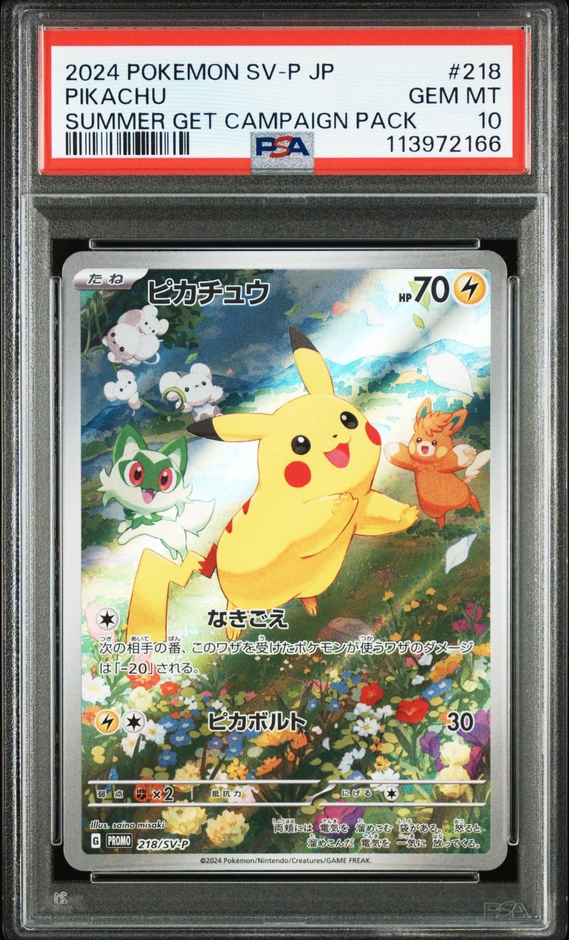 ピカチュウ P [SV-P 218](プロモカードパック「ポケカの夏がキタ!プロモカードGetキャンペーン!」)